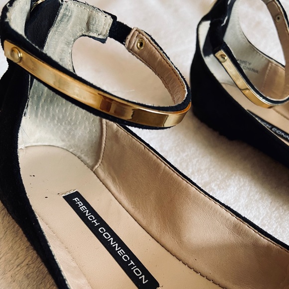 French Connection Jaymey Black Suede Flats - Picture 3 of 5